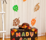 Rudens madu sou su dekoruotu lagaminu 1 90x80
